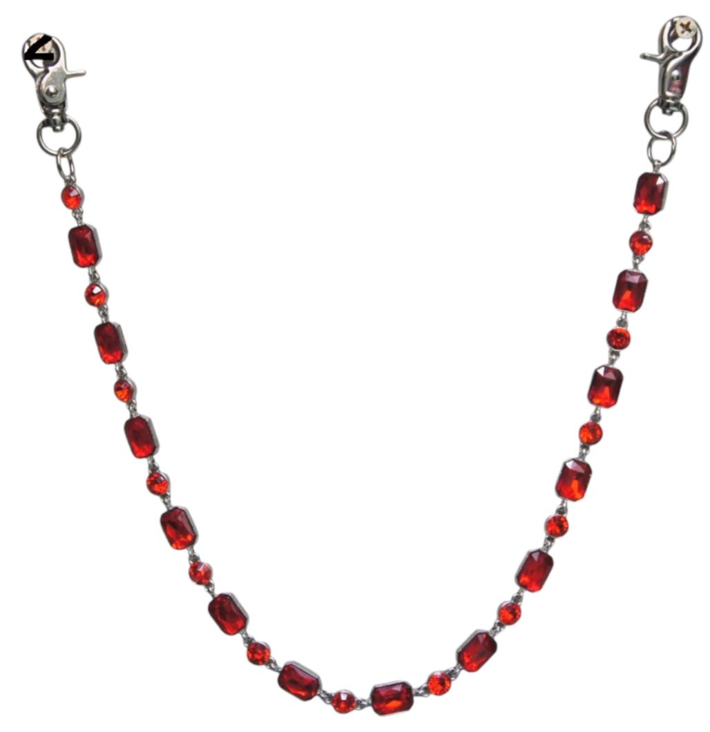Single Rhinestone Chain - Red 027