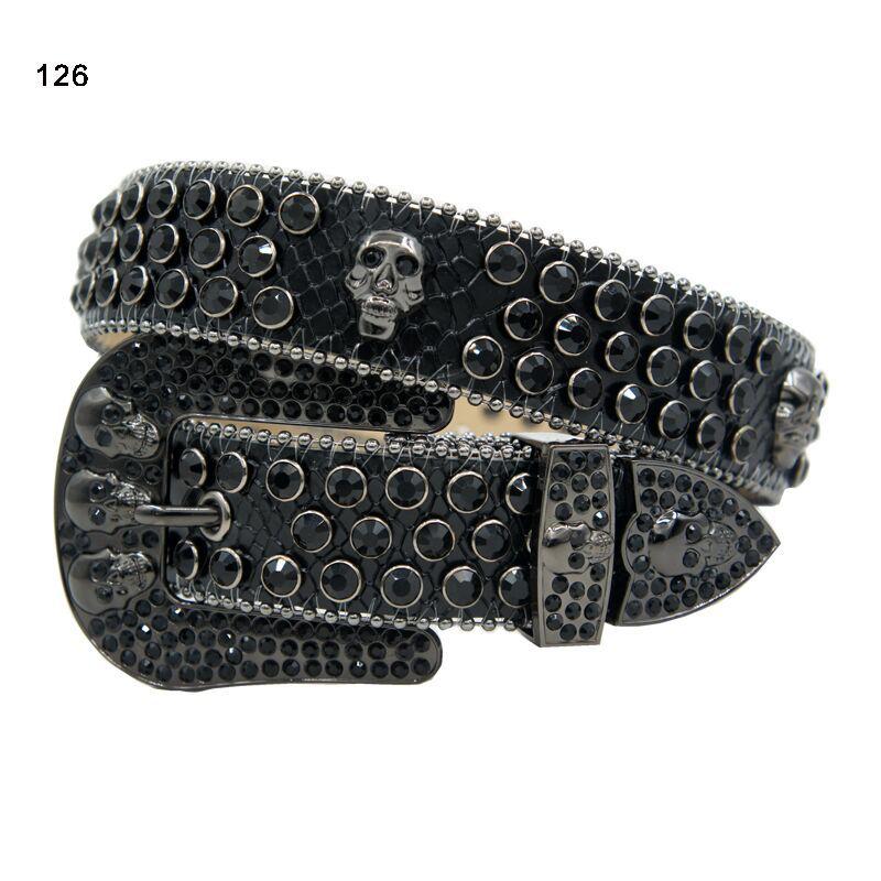 DNA SKULL BLACK LEATHER - BLACK STONE - 126
