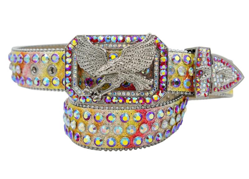 leather belt with holograpy